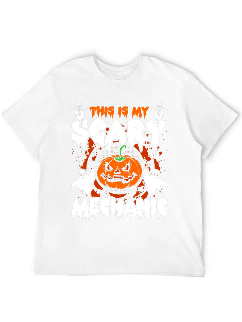 Scary Mechanic Halloween Graphic T-Shirt