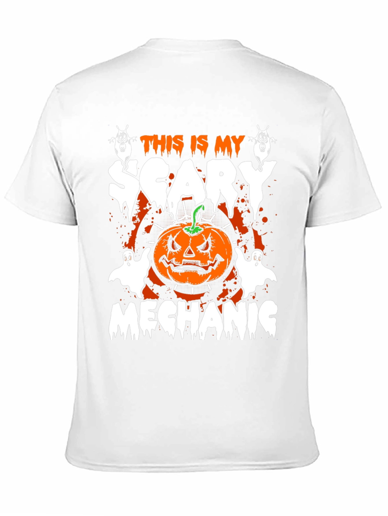 Scary Mechanic Halloween Graphic T-Shirt