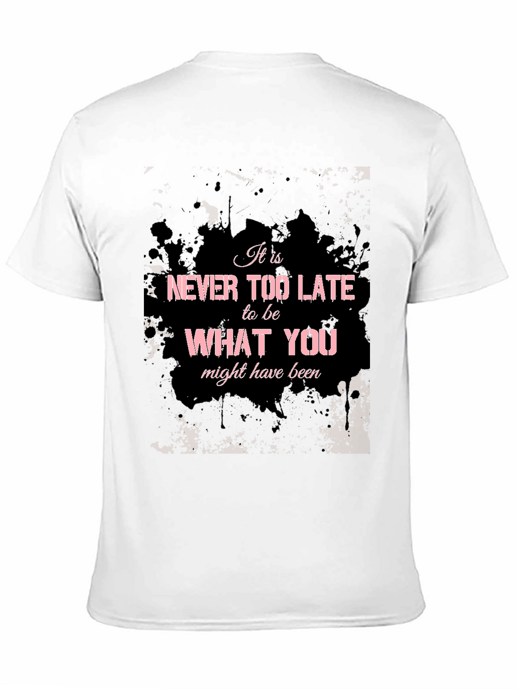 Inspirational Graphic T-Shirt - Never Too Late