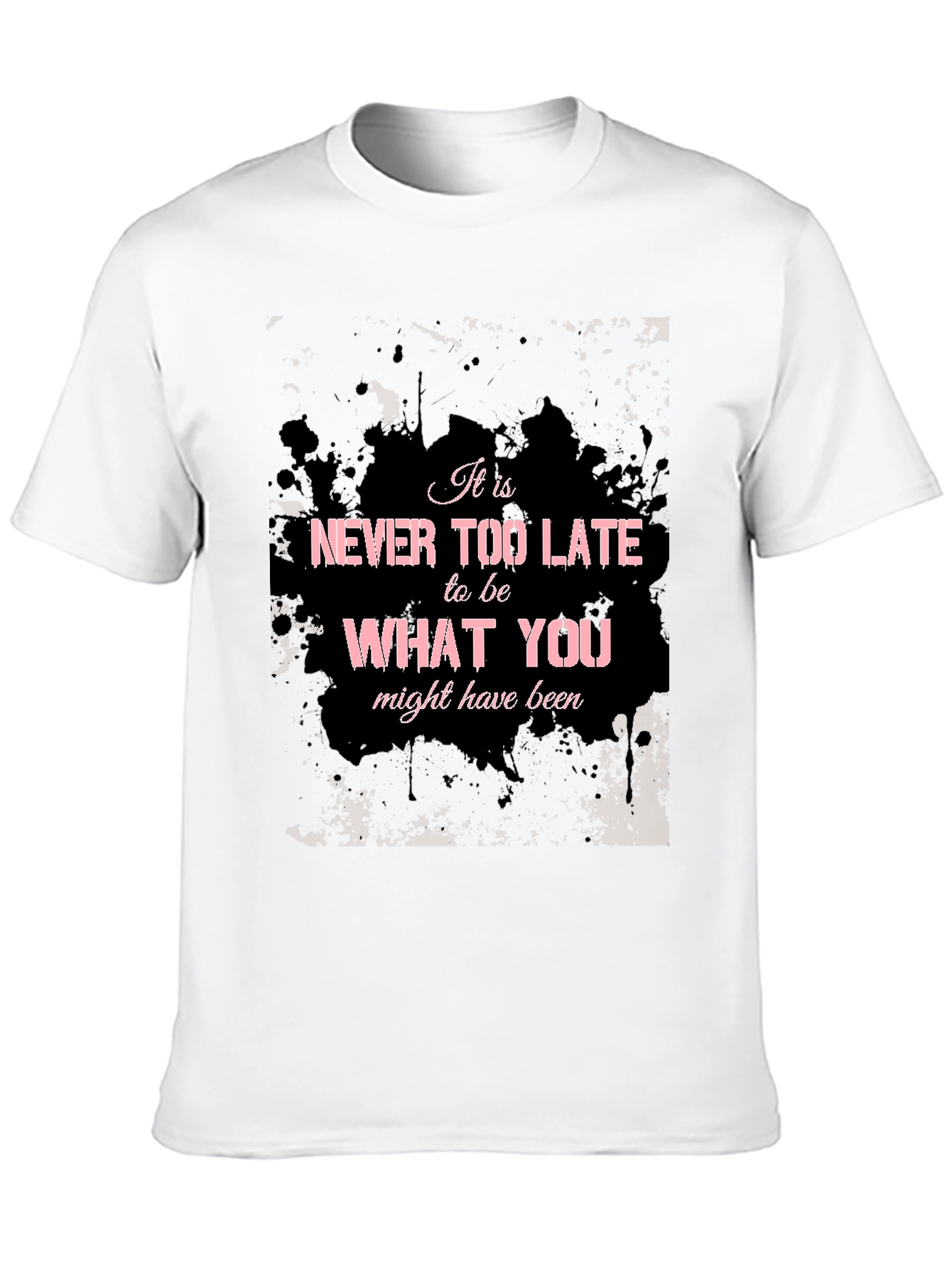 Inspirational Graphic T-Shirt - Never Too Late