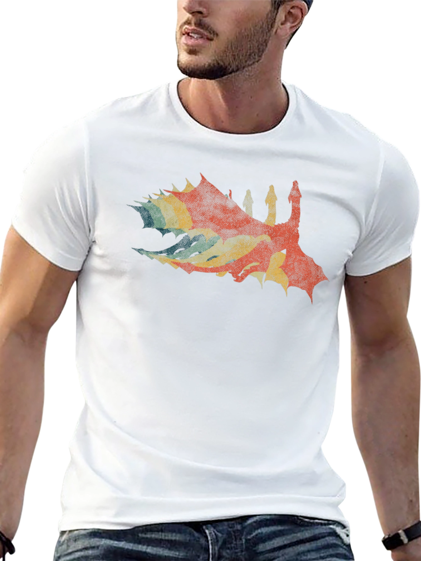 Vintage Dragon Graphic Tee - Black T-Shirt