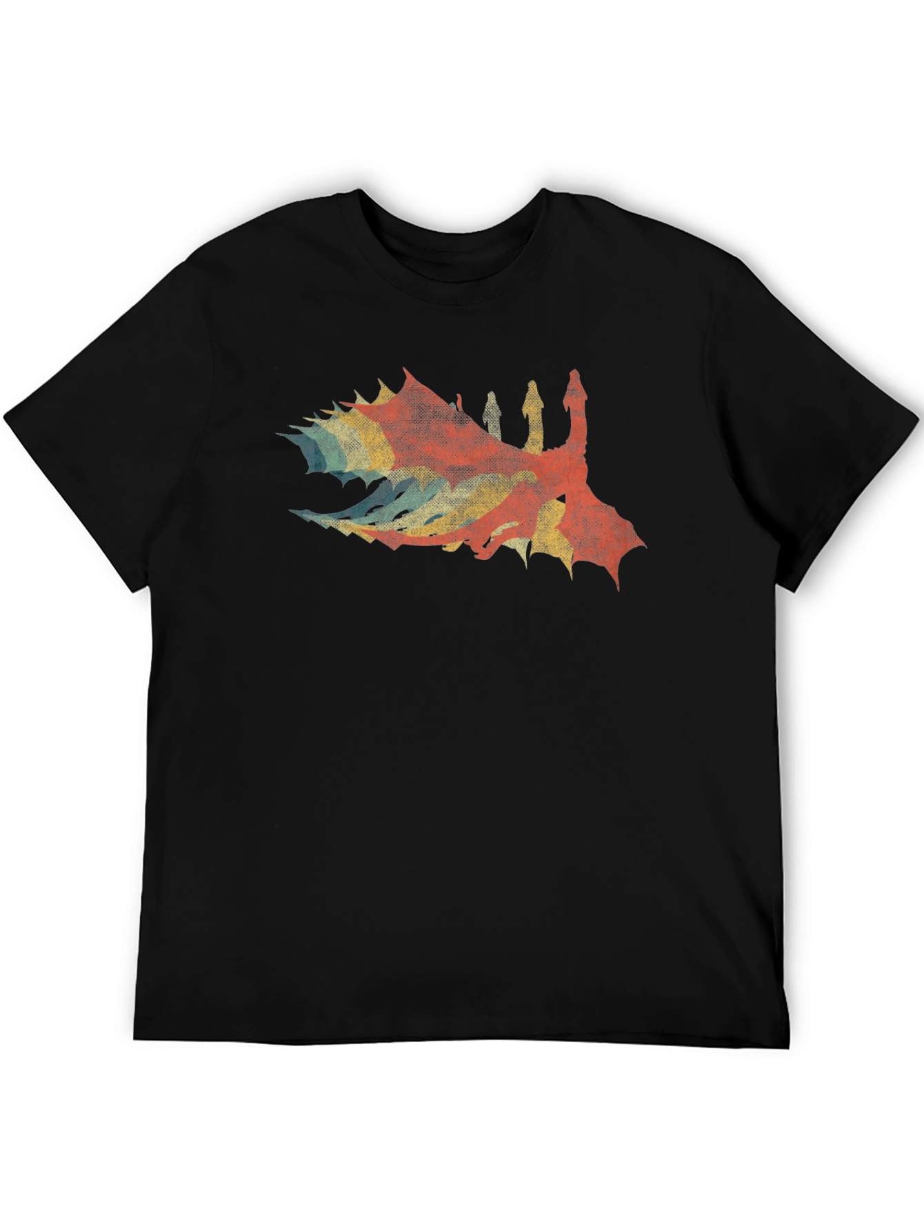 Vintage Dragon Graphic Tee - Black T-Shirt