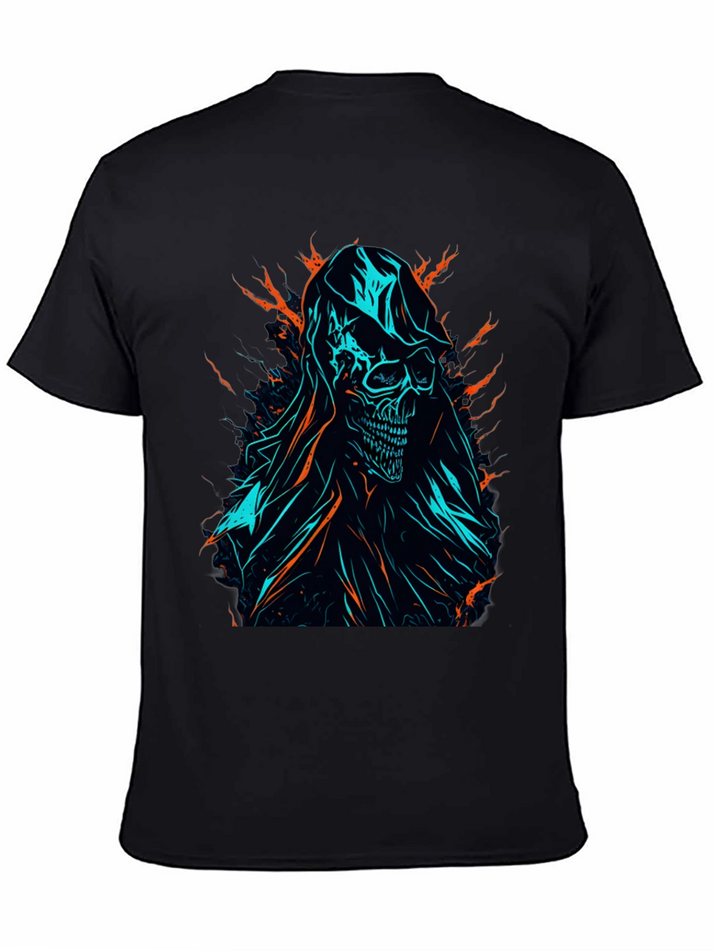 Grim Reaper Graphic Tee - Edgy Skull Design