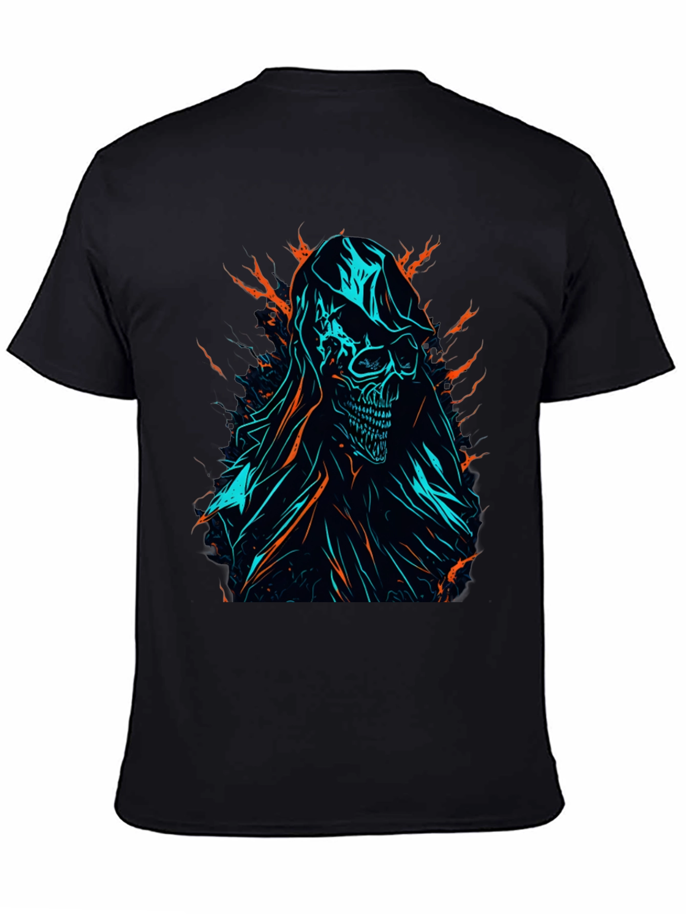Grim Reaper Graphic Tee - Edgy Skull Design