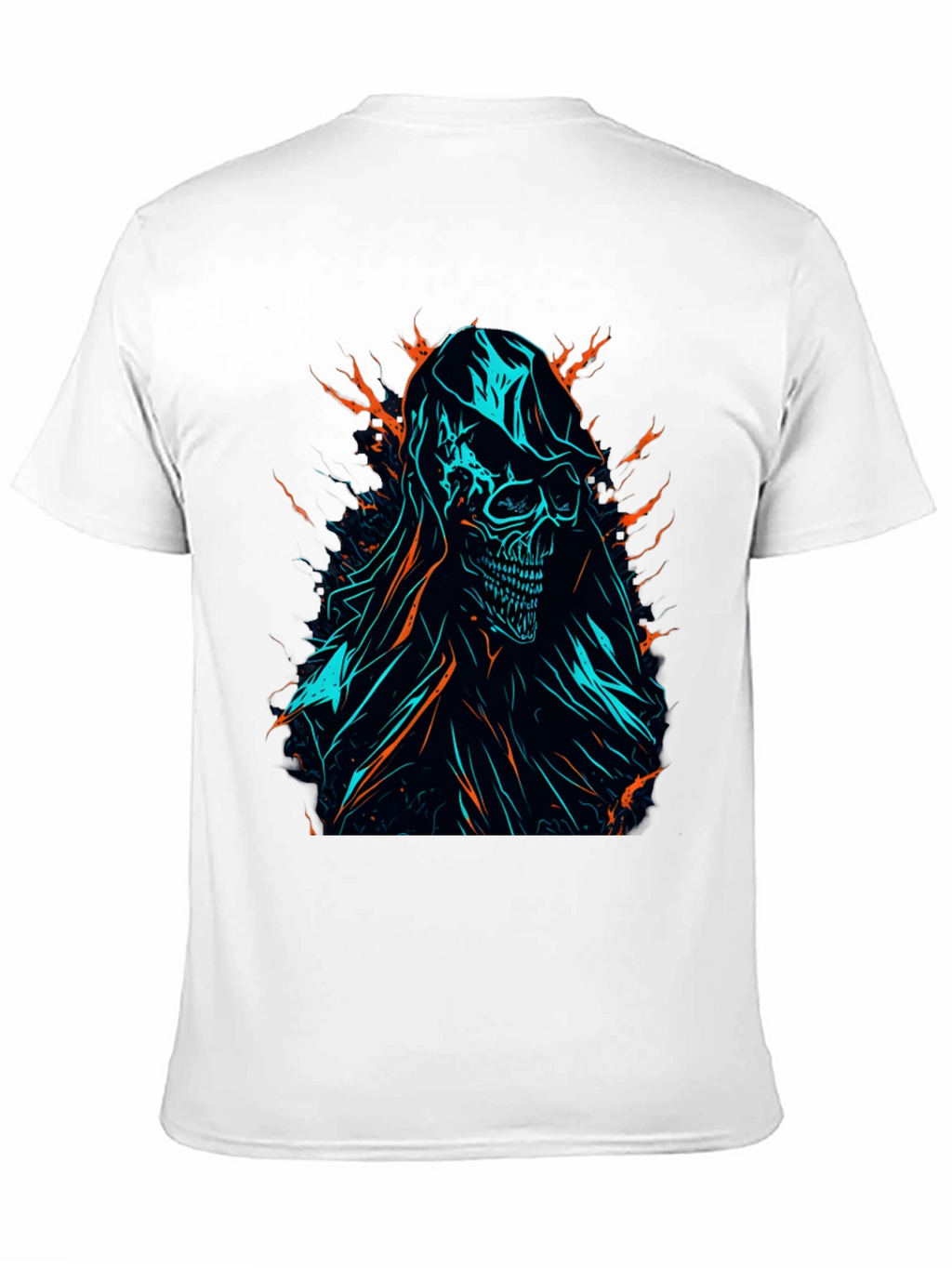 Grim Reaper Graphic Tee - Edgy Skull Design