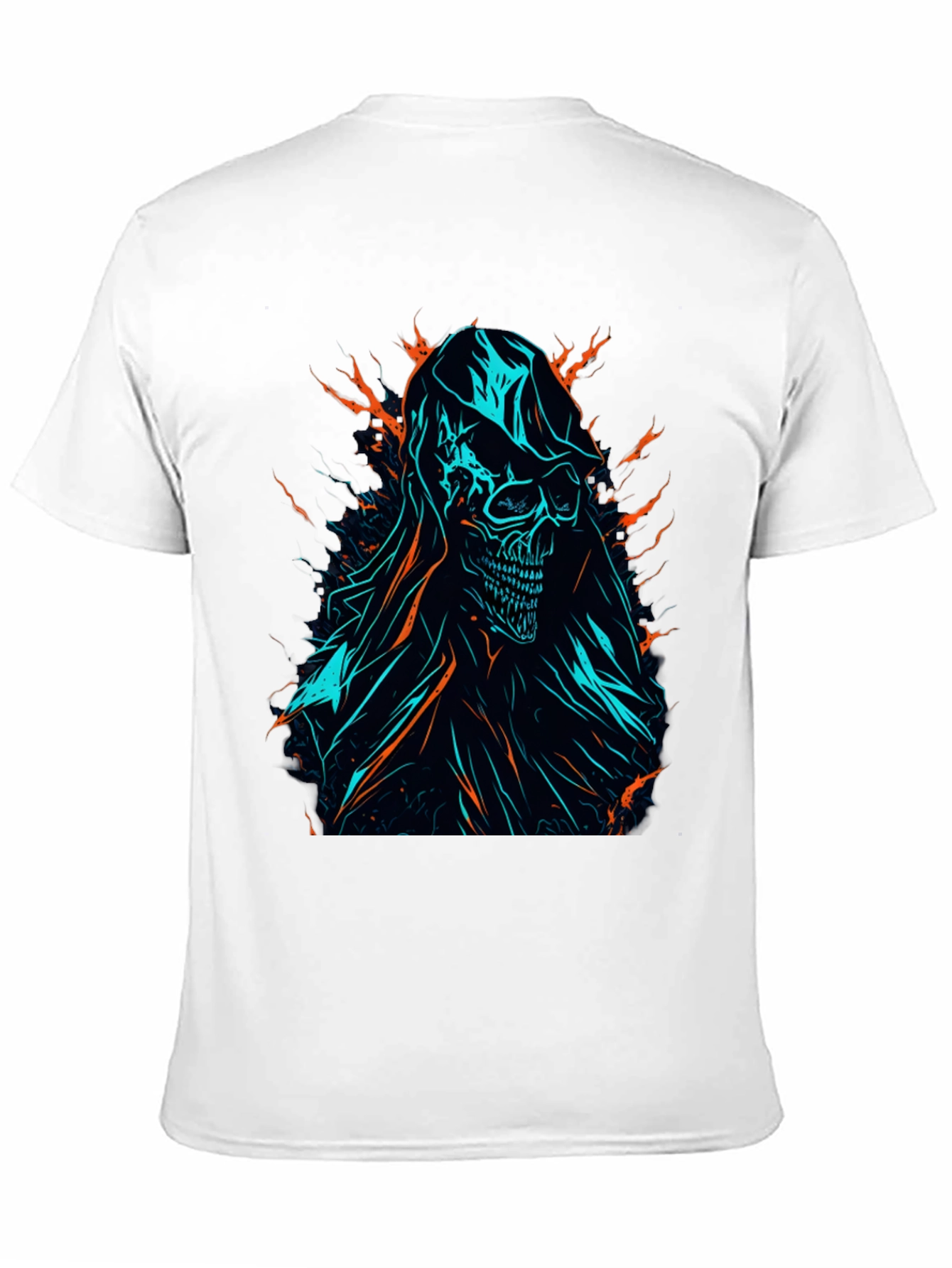 Grim Reaper Graphic Tee - Edgy Skull Design