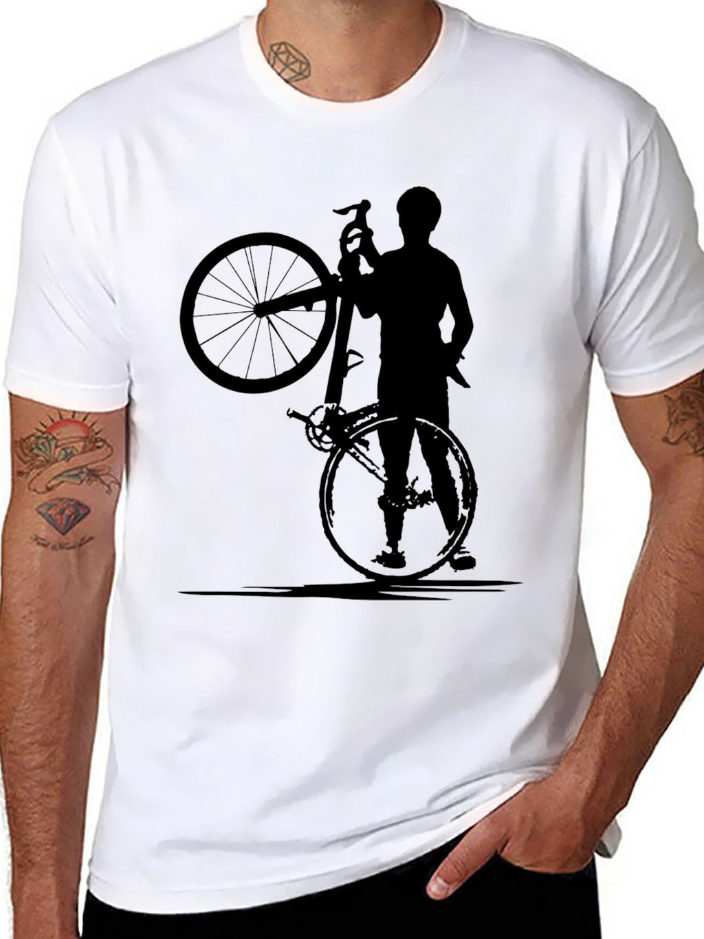 Cyclist Graphic Tee - Black