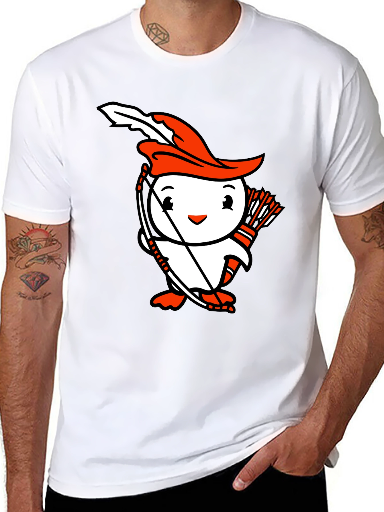 Penguin Archer Graphic T-Shirt - Black