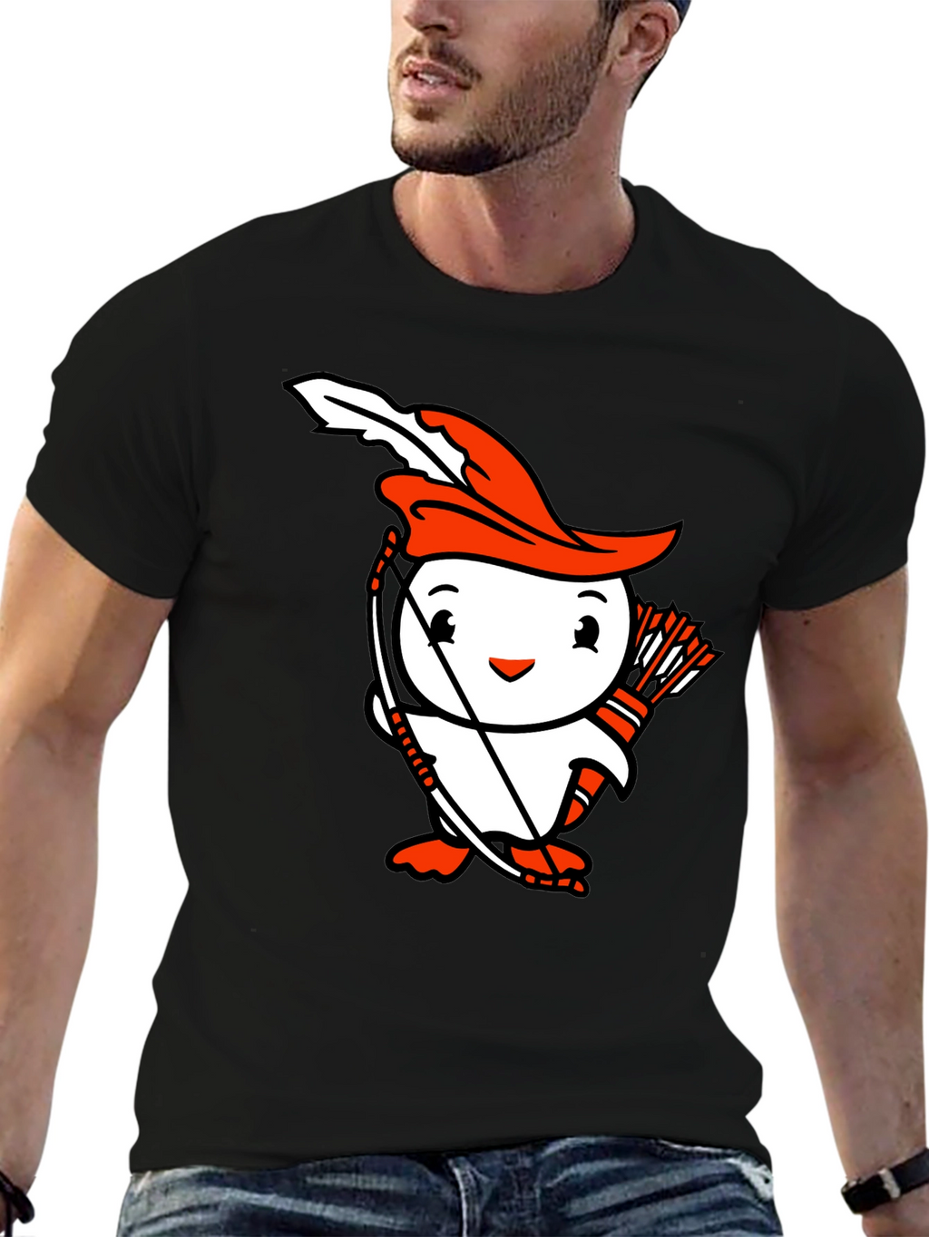Penguin Archer Graphic T-Shirt - Black