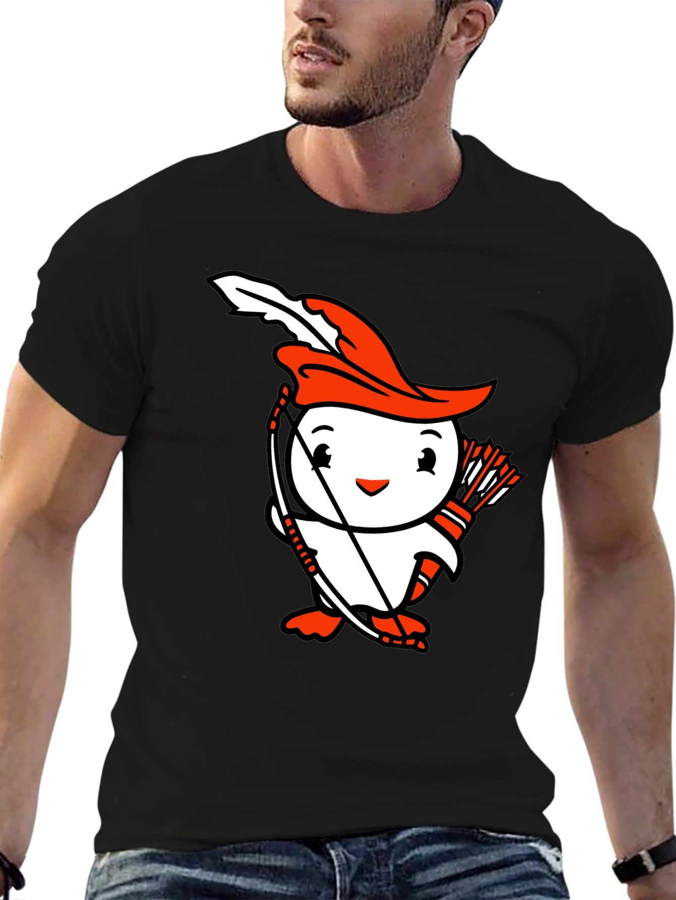 Penguin Archer Graphic T-Shirt - Black