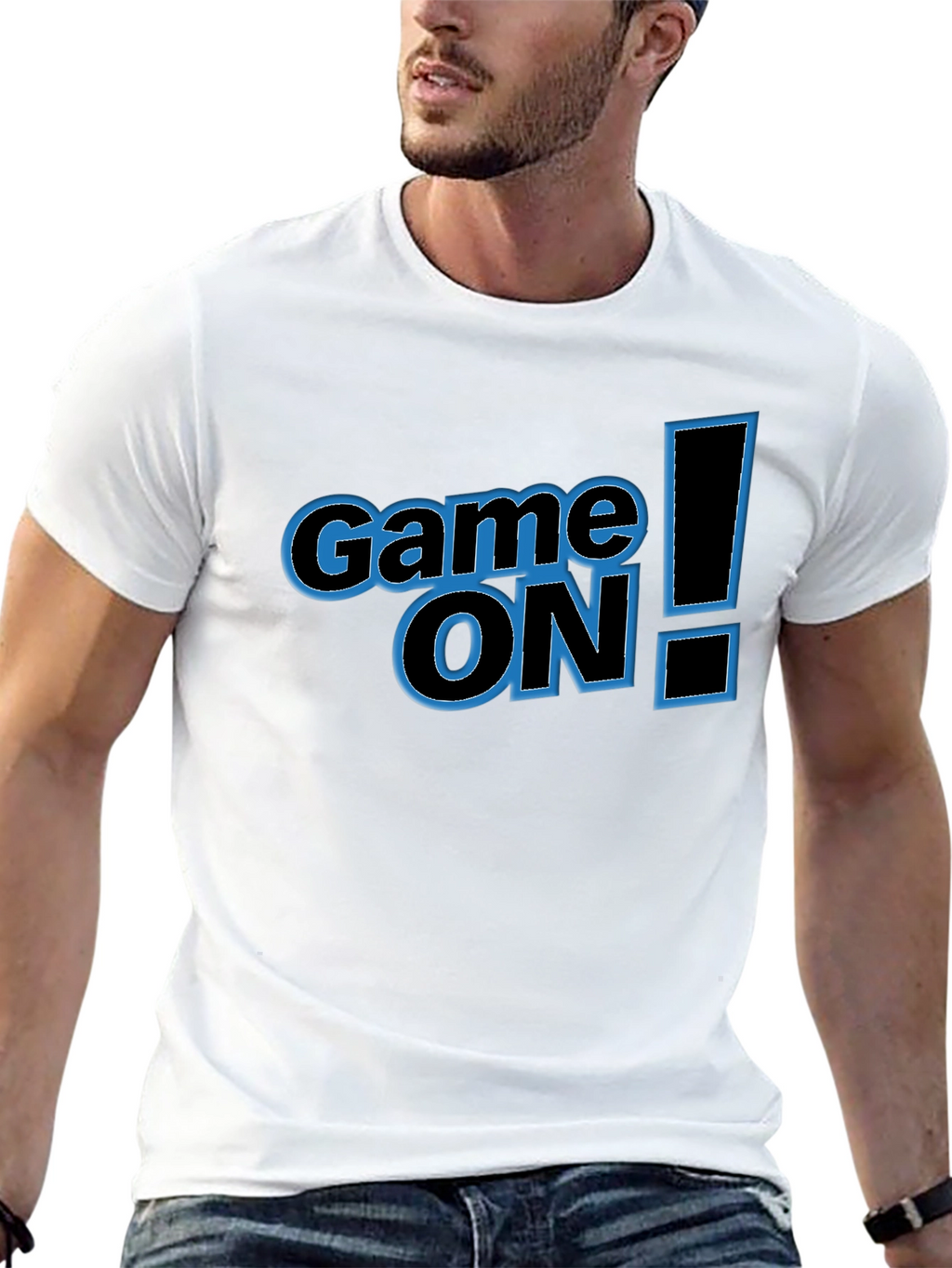 Game On! Graphic Print Mens Black T-Shirt