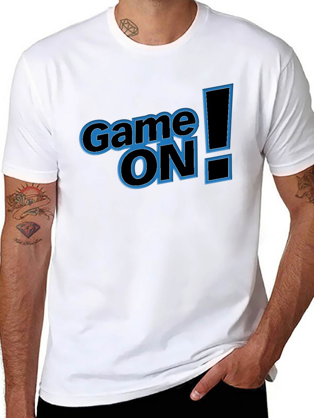 Game On! Graphic Print Mens Black T-Shirt