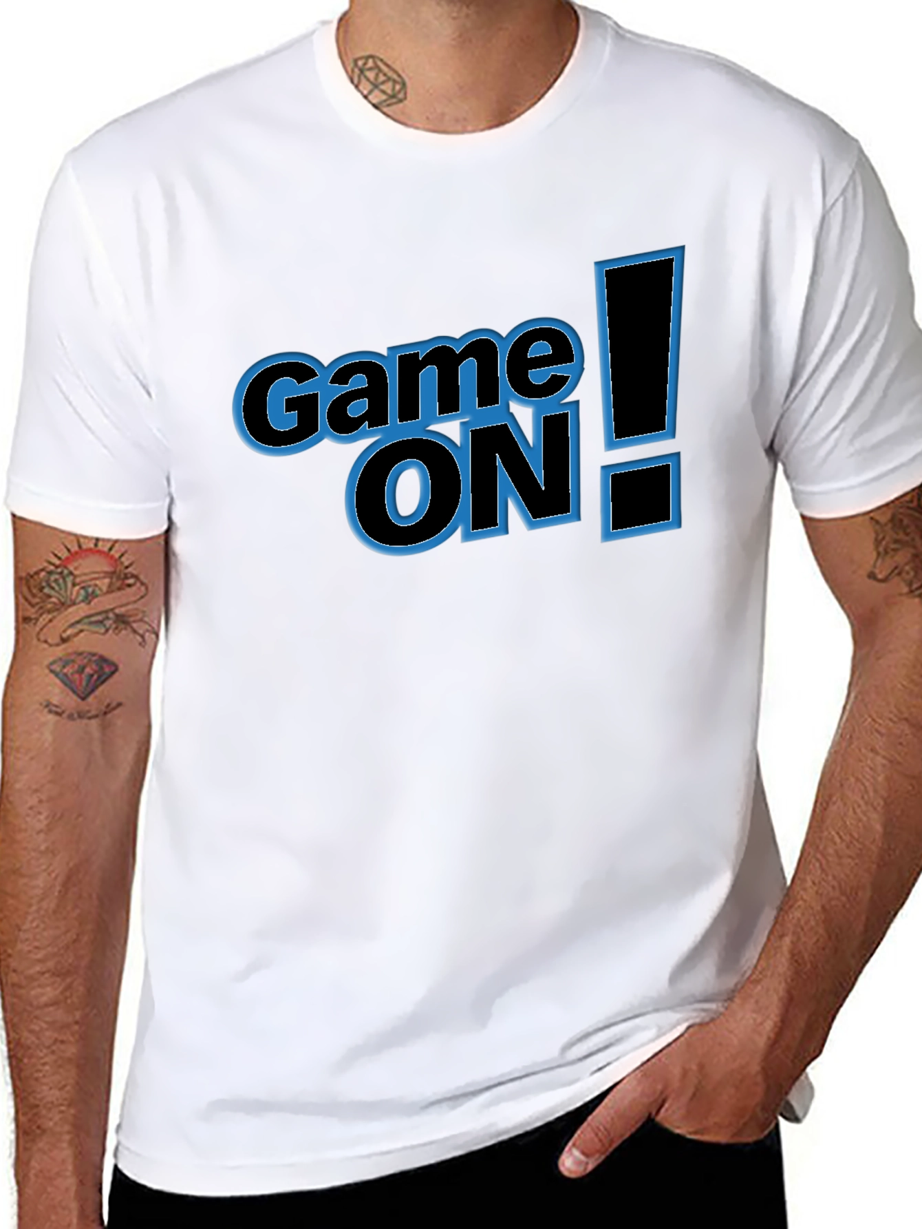 Game On! Graphic Print Mens Black T-Shirt