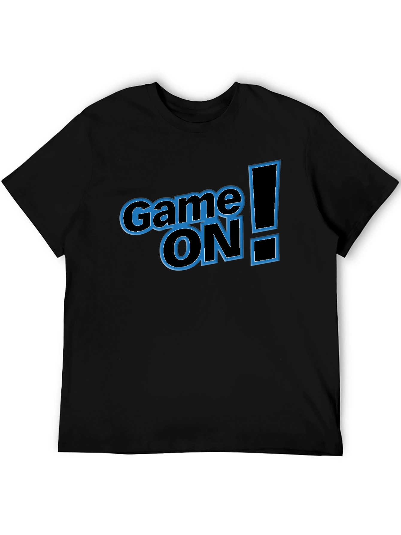 Game On! Graphic Print Mens Black T-Shirt