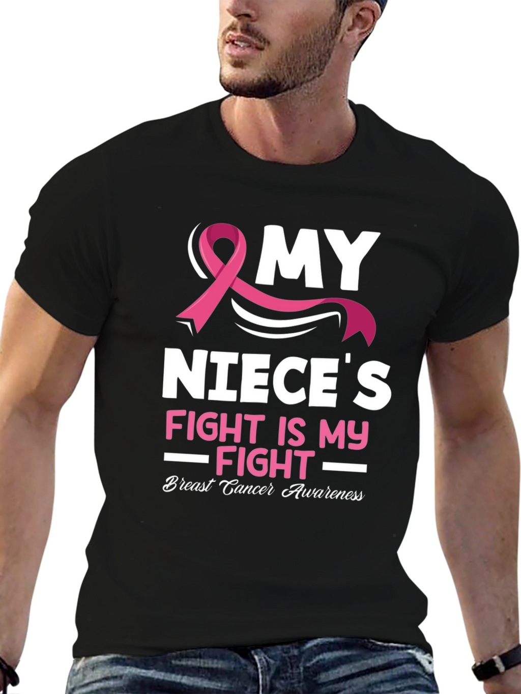 Breast Cancer Awareness My Nieces Fight T-Shirt