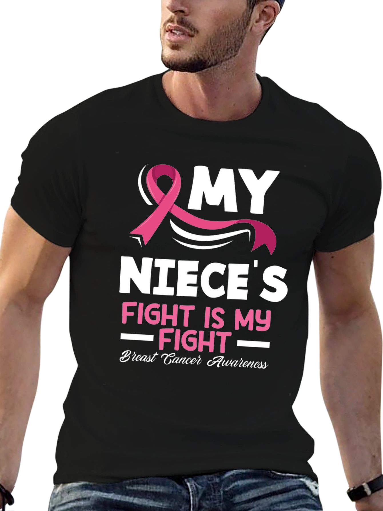Breast Cancer Awareness My Nieces Fight T-Shirt