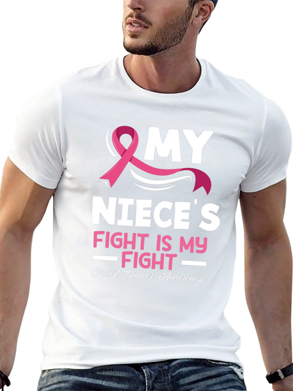 Breast Cancer Awareness My Nieces Fight T-Shirt