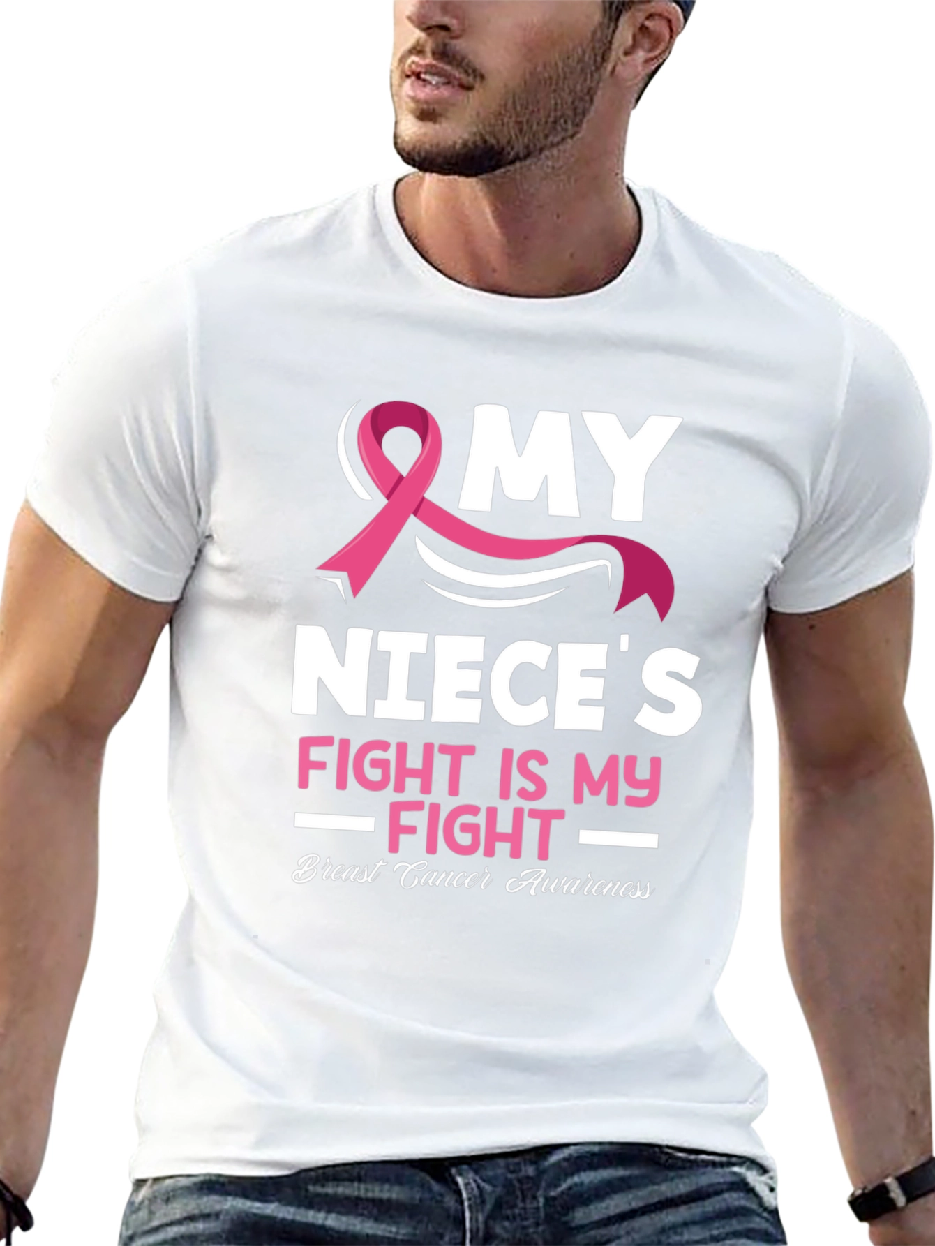 Breast Cancer Awareness My Nieces Fight T-Shirt