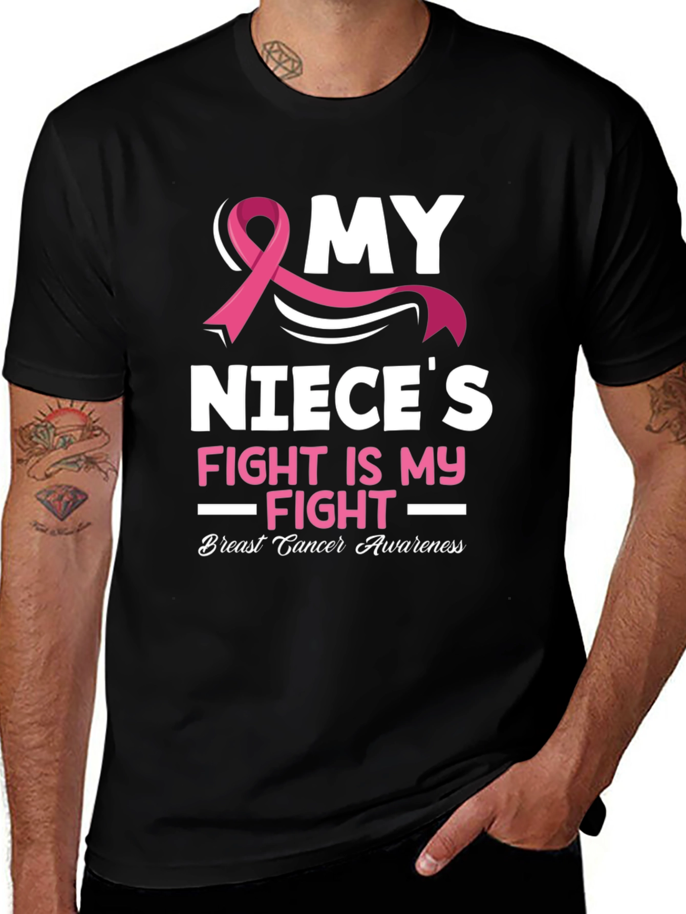 Breast Cancer Awareness My Nieces Fight T-Shirt