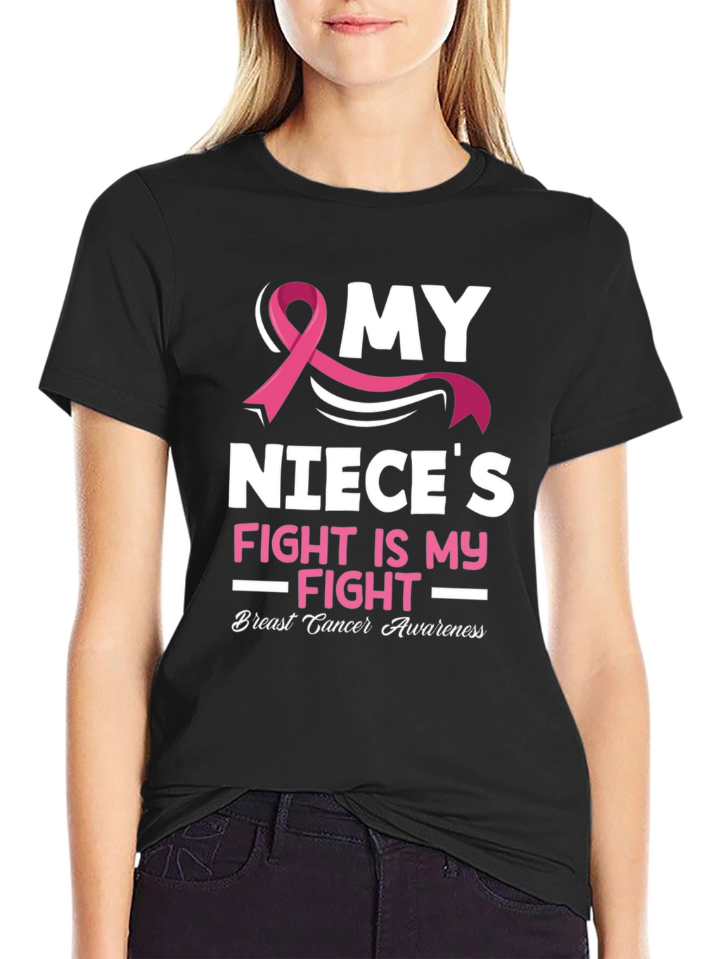 Breast Cancer Awareness My Nieces Fight T-Shirt