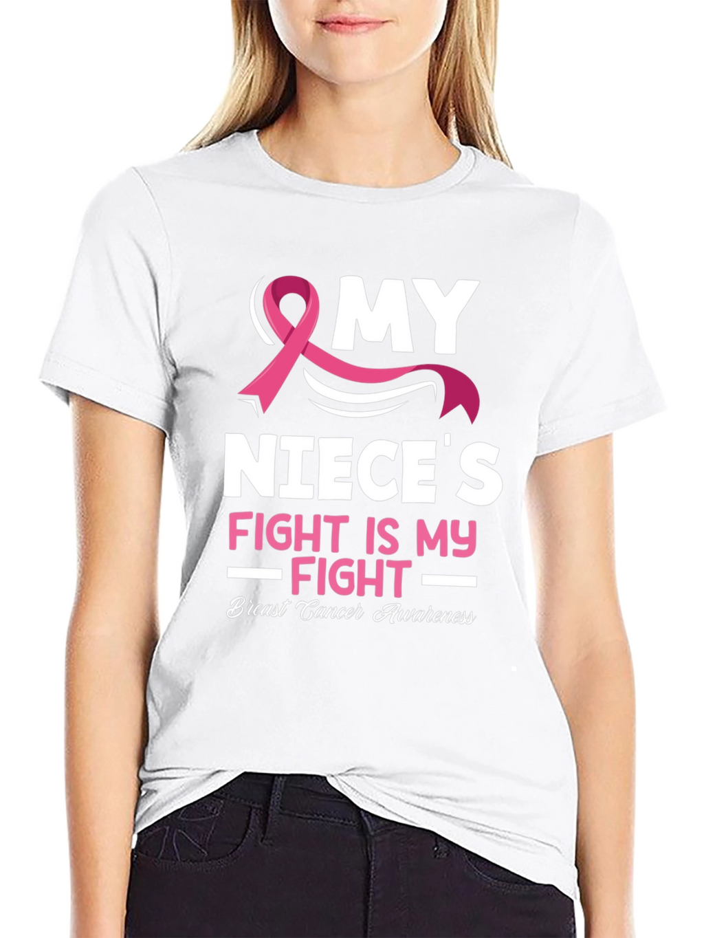 Breast Cancer Awareness My Nieces Fight T-Shirt