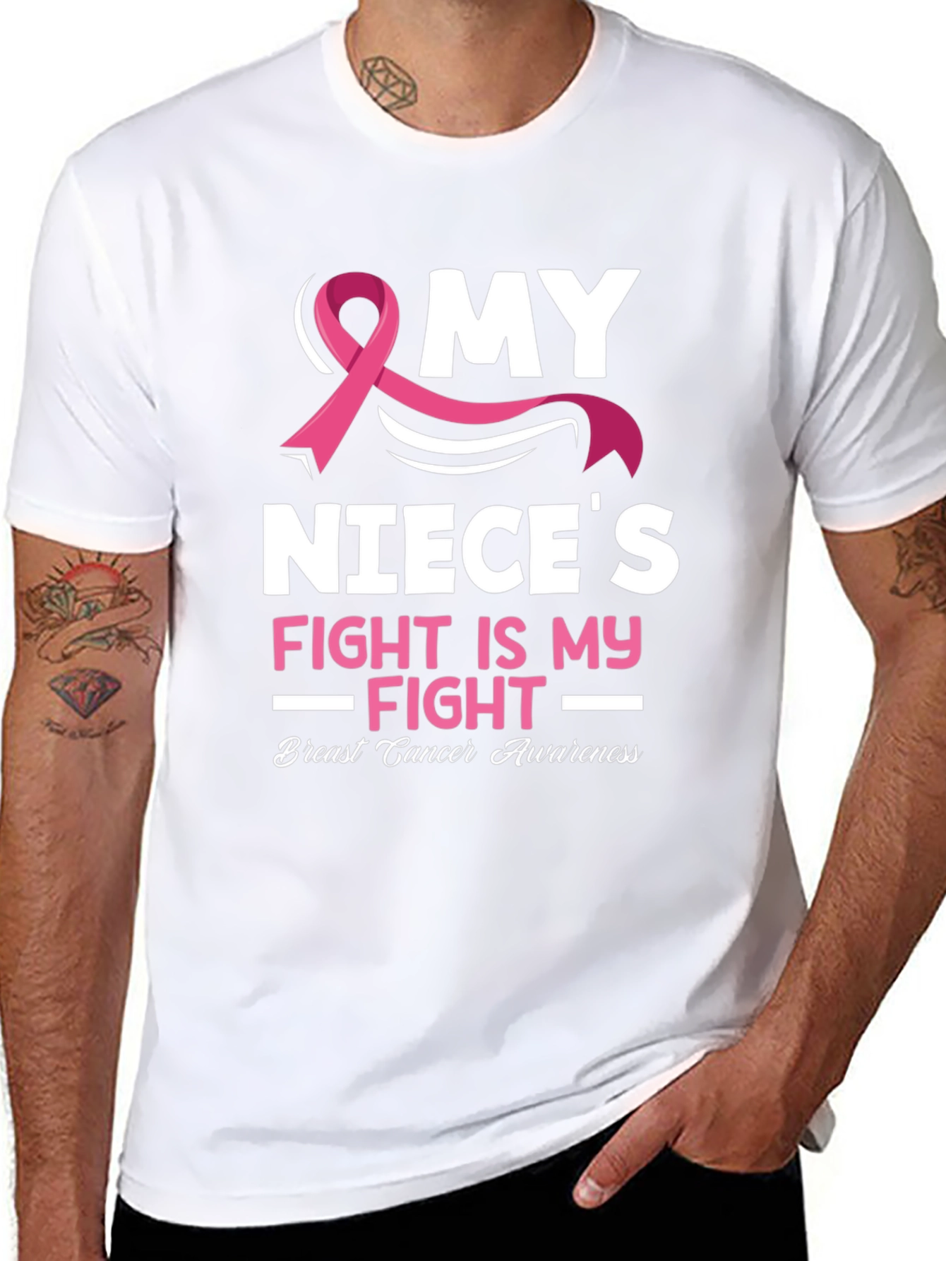 Breast Cancer Awareness My Nieces Fight T-Shirt