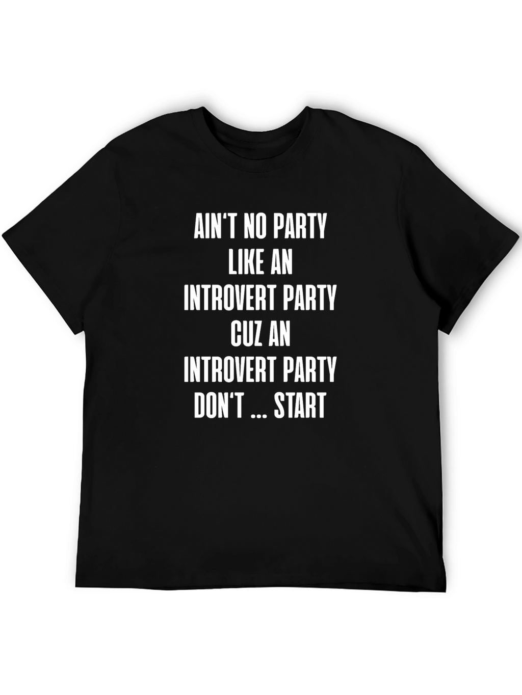 Introvert Party Graphic T-Shirt - Black