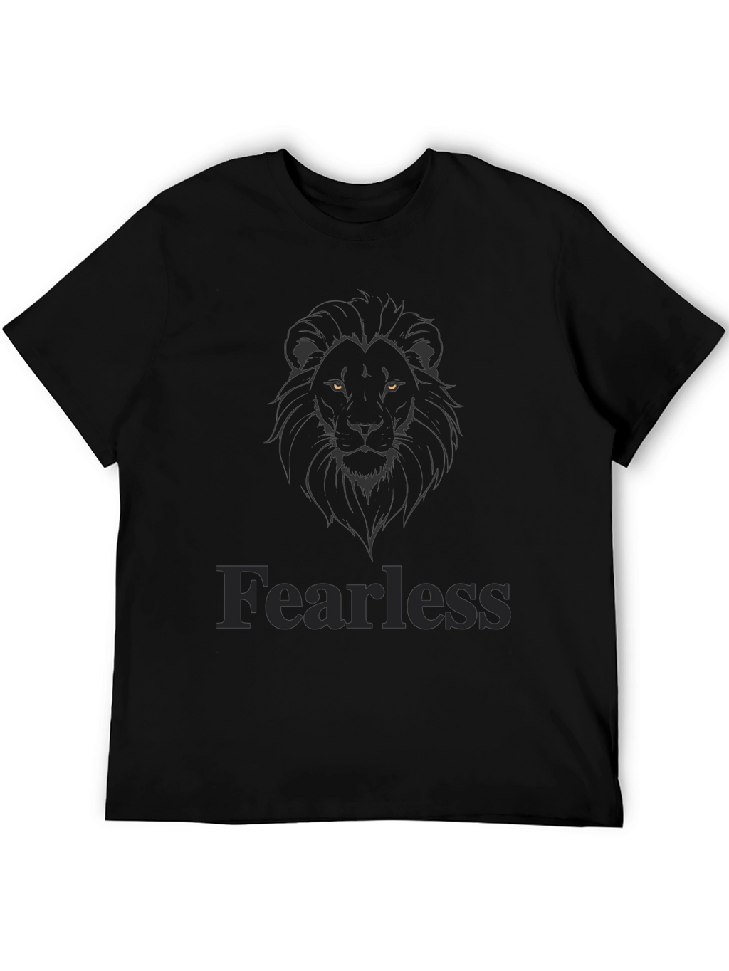 Fearless Lion Graphic Tee - Mens Black T-Shirt