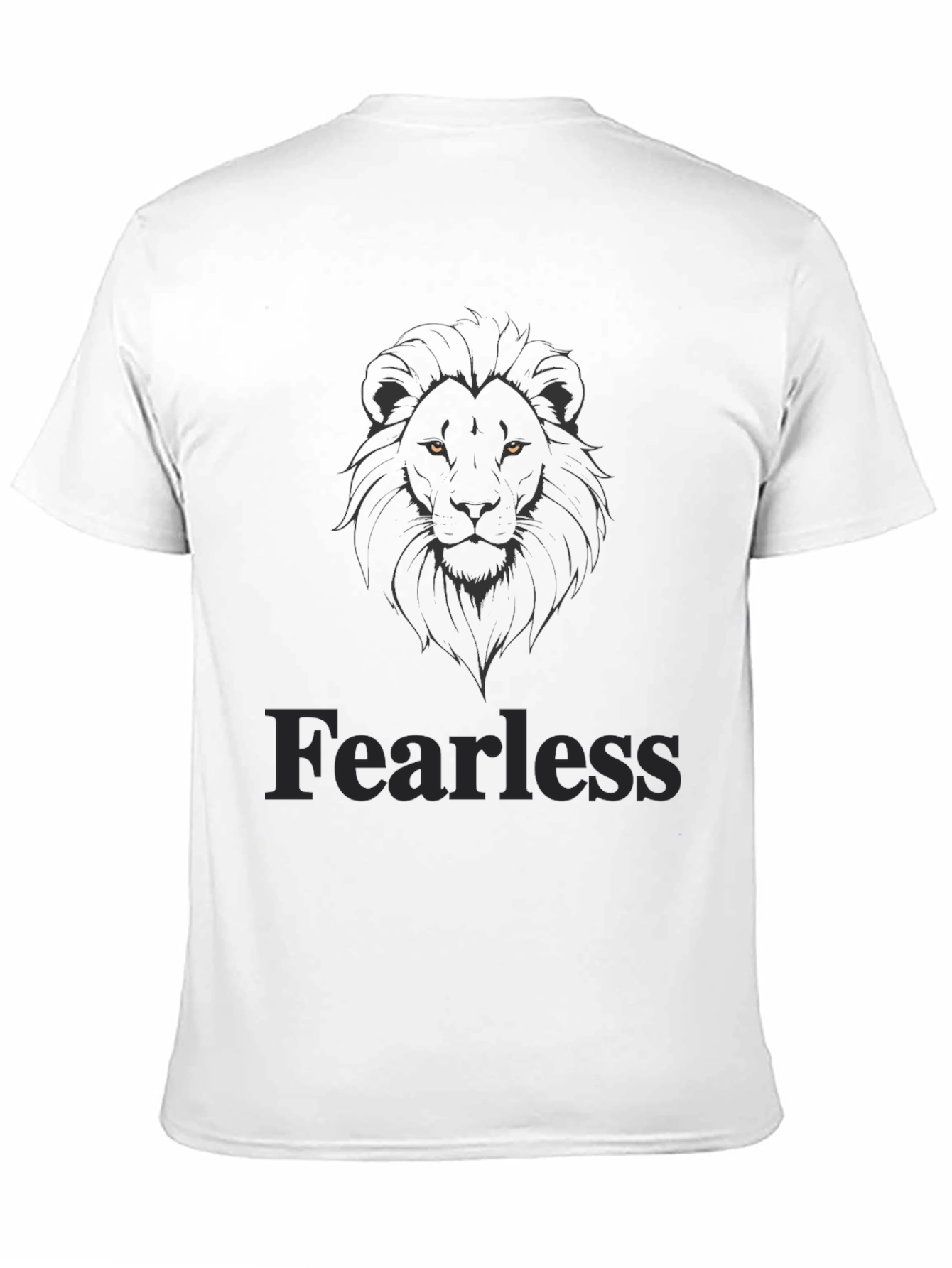 Fearless Lion Graphic Tee - Mens Black T-Shirt