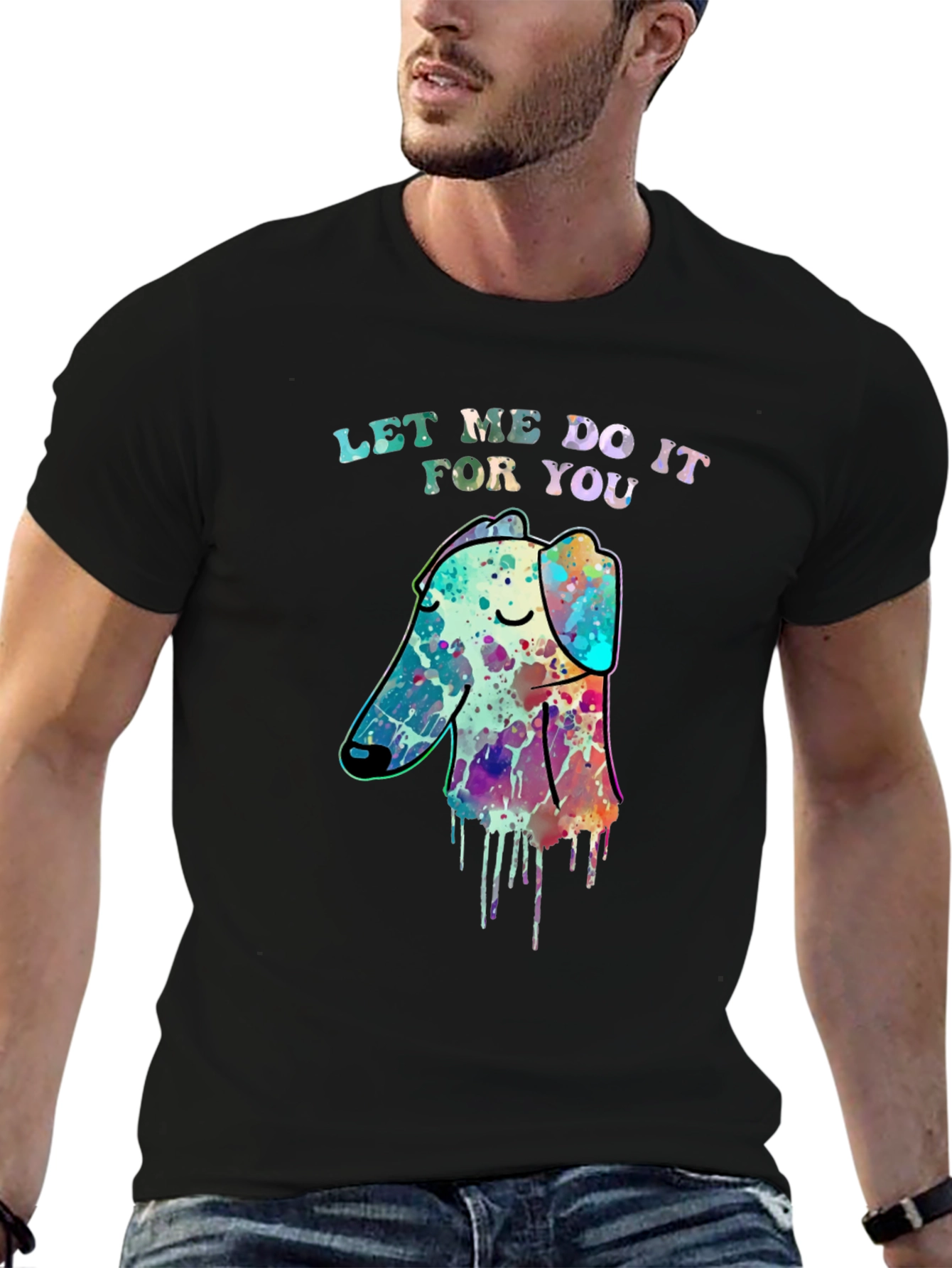 Watercolor Dog T-Shirt - Let Me Do It For You Tee