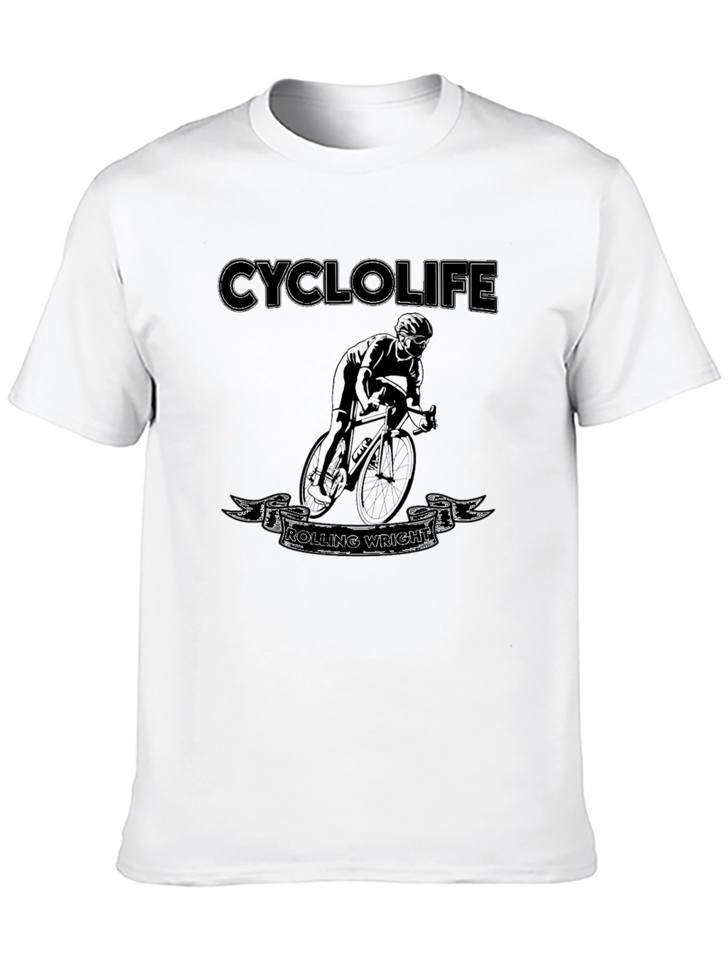 CYCLOLIFE Rolling Wright Black T-Shirt