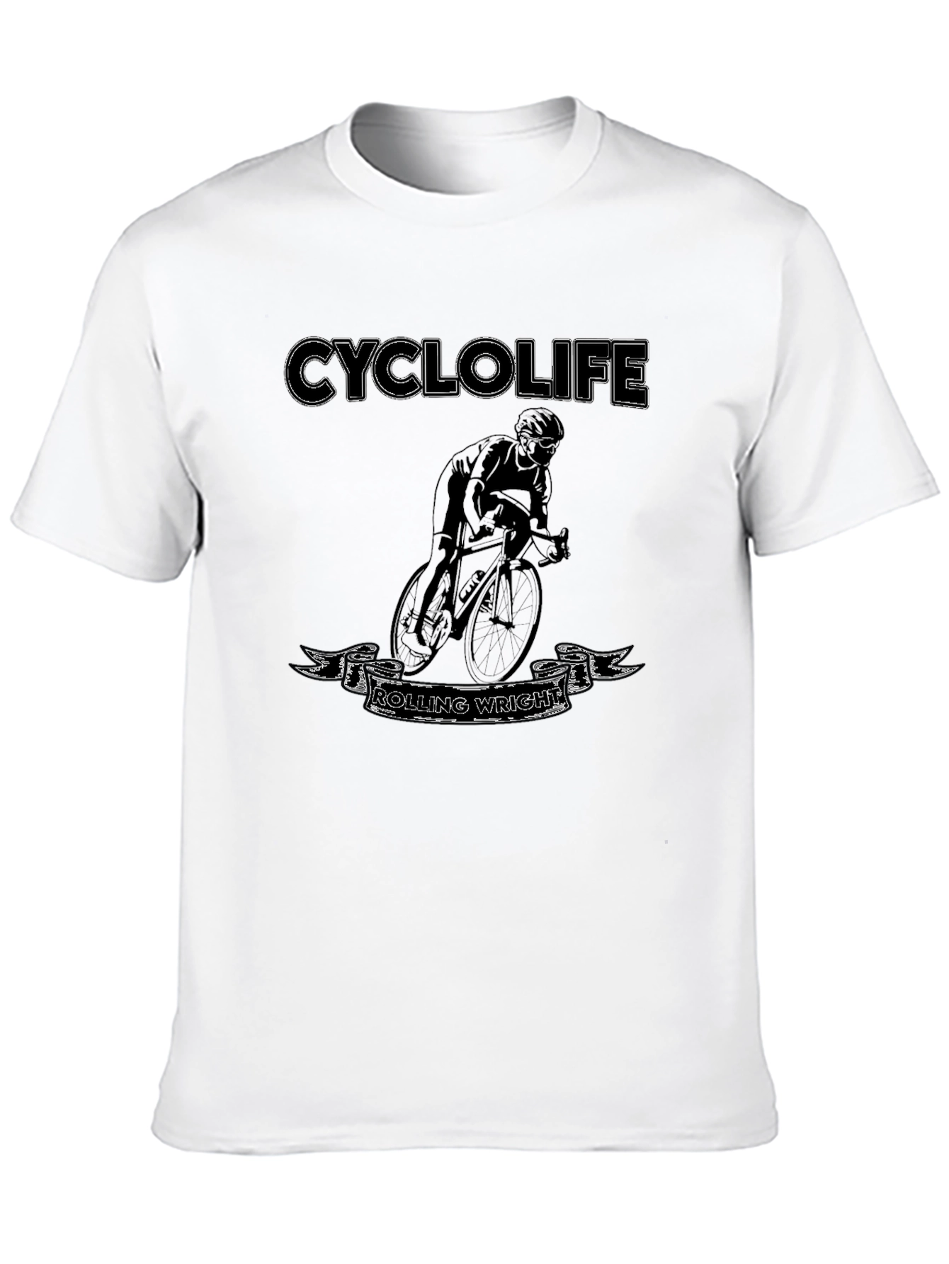 CYCLOLIFE Rolling Wright Black T-Shirt
