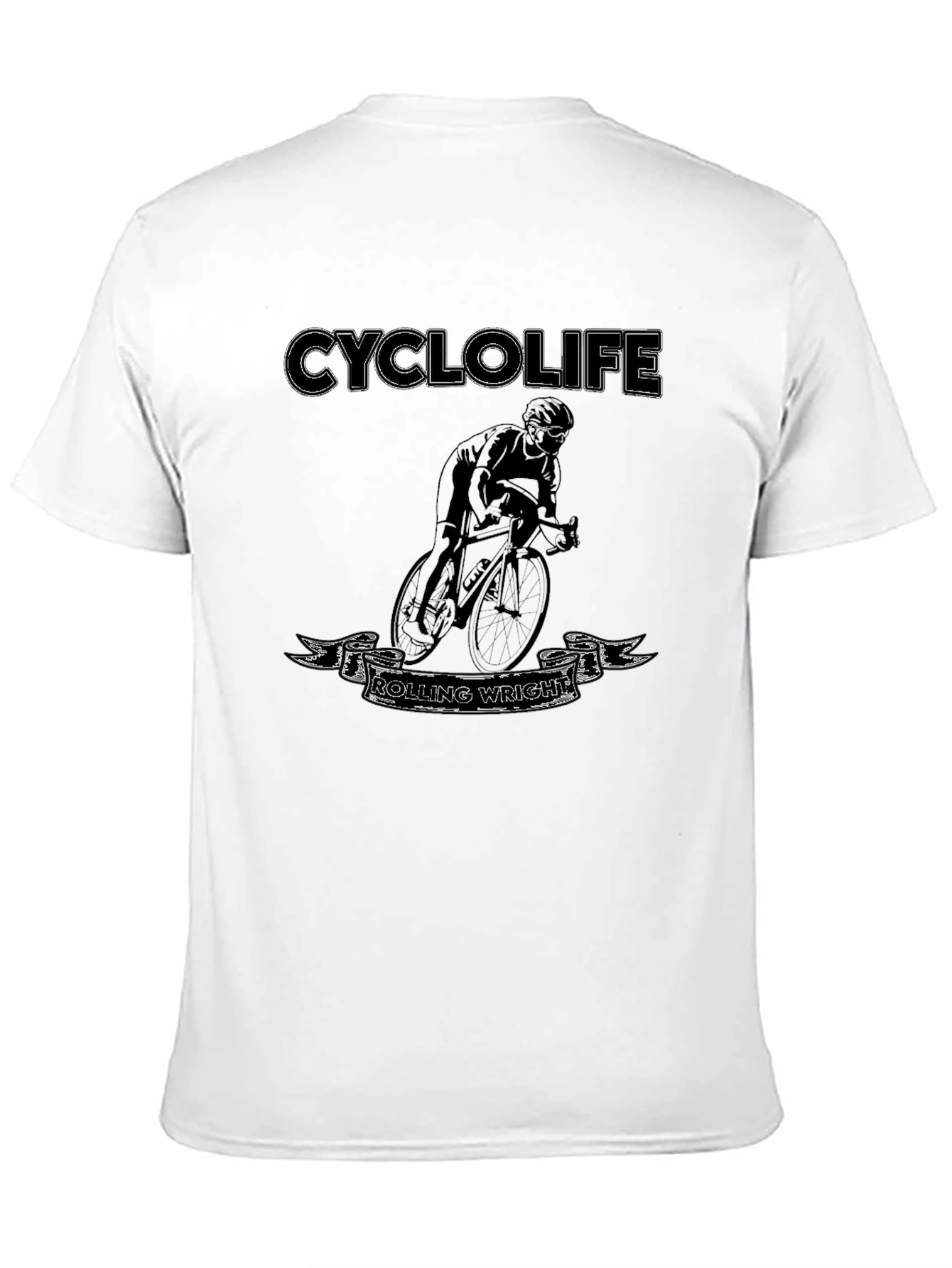 CYCLOLIFE Rolling Wright Black T-Shirt