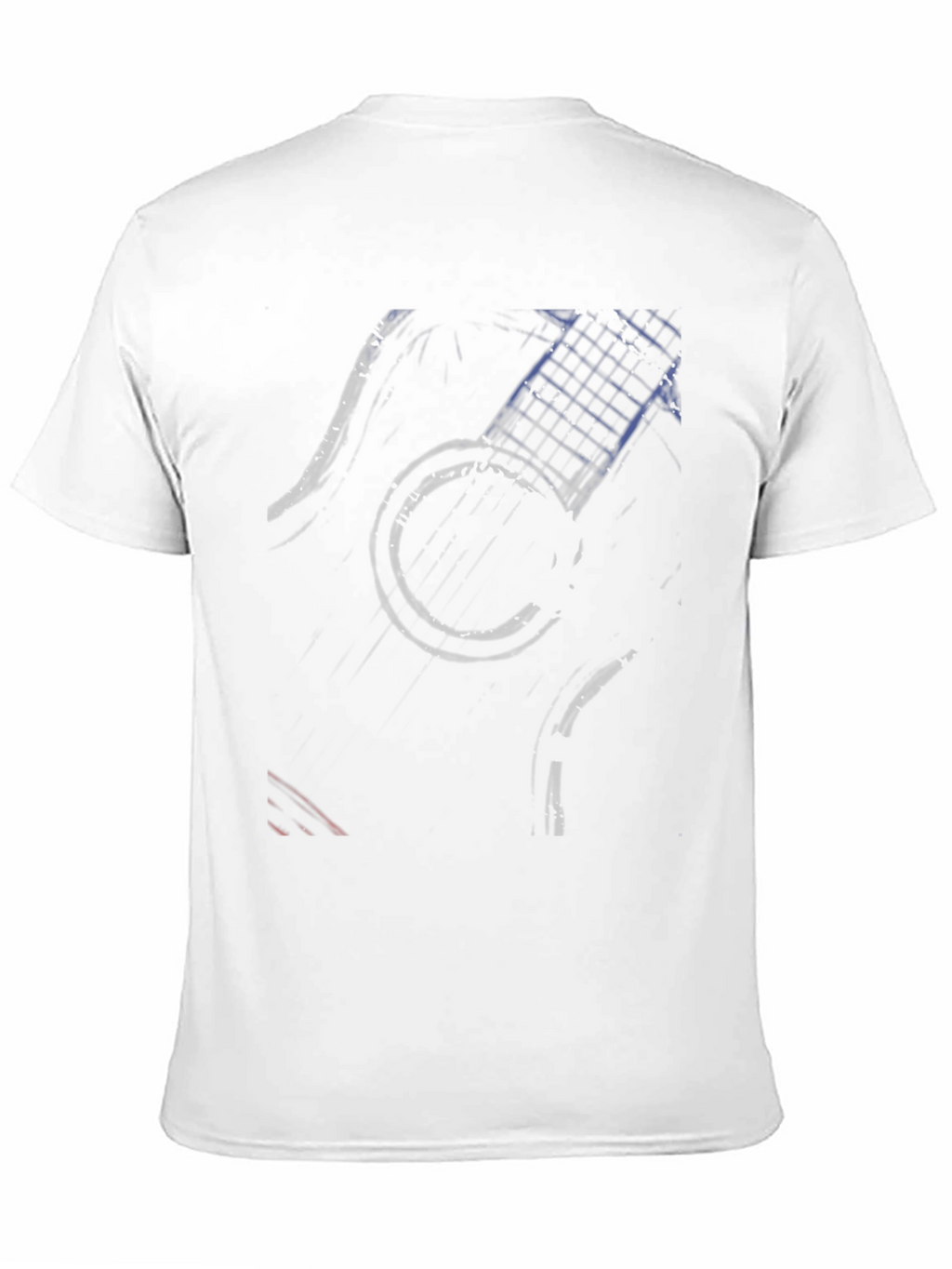 Abstract Guitar Graphic Tee - Black Cotton Comfort