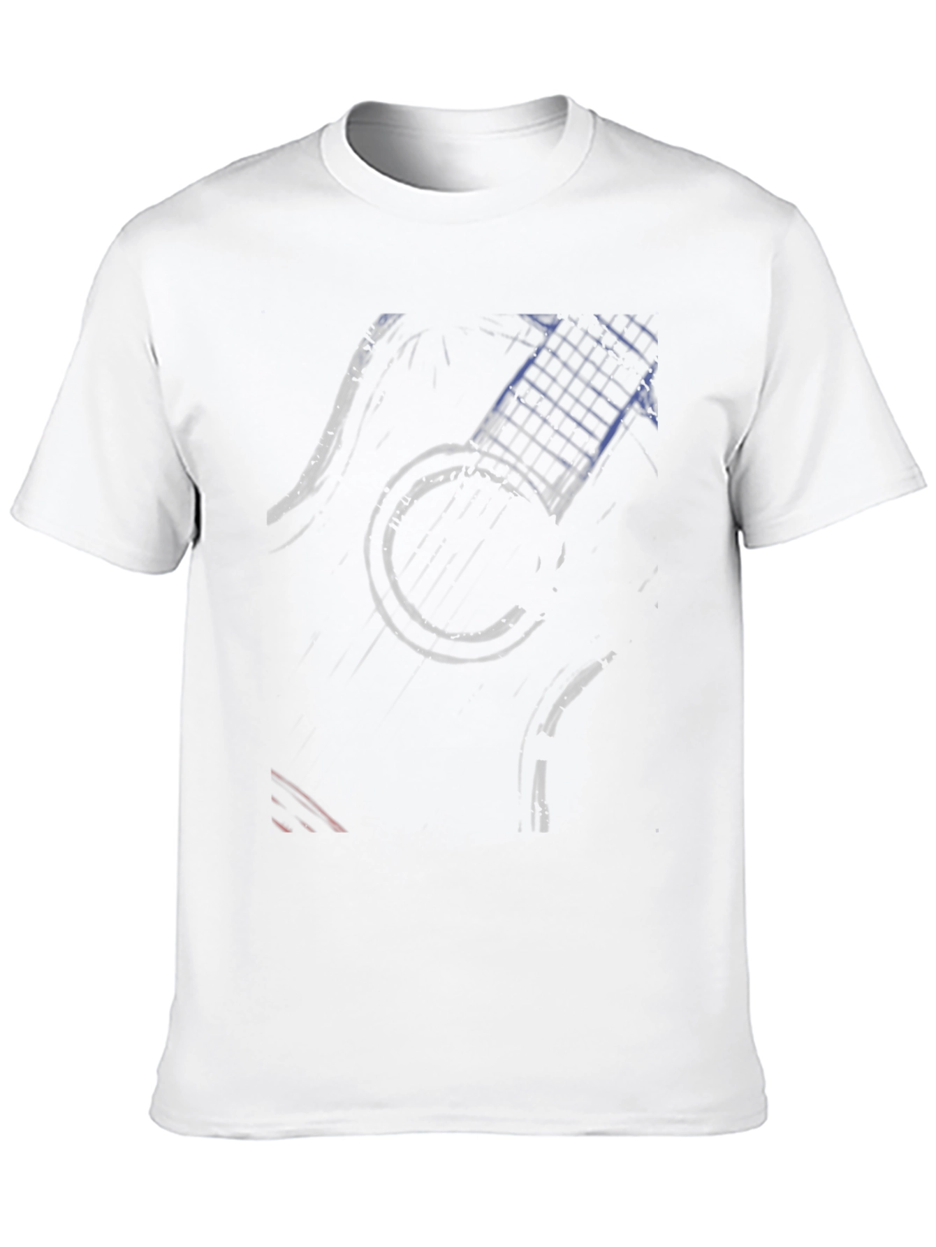 Abstract Guitar Graphic Tee - Black Cotton Comfort