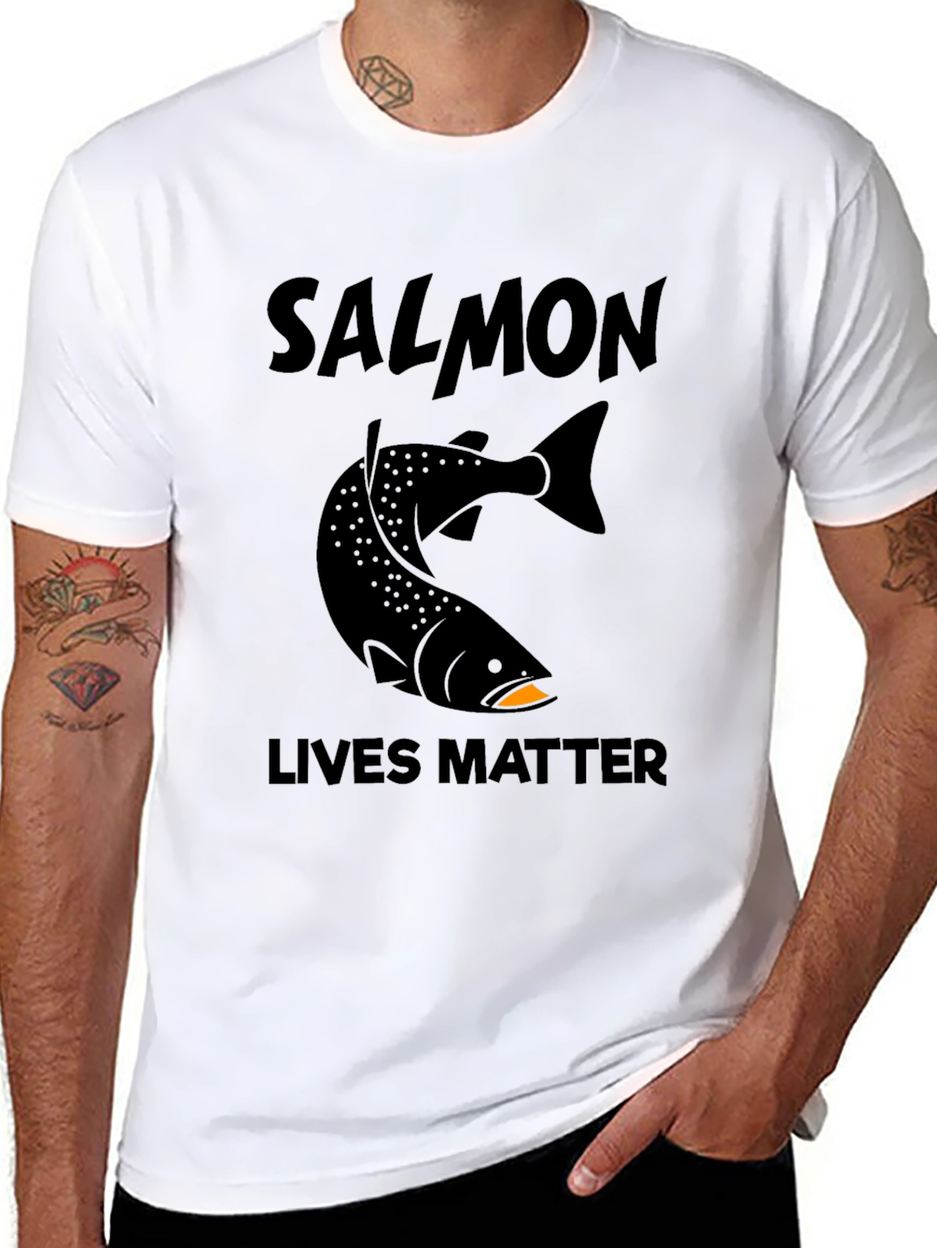 Salmon Lives Matter Graphic T-Shirt