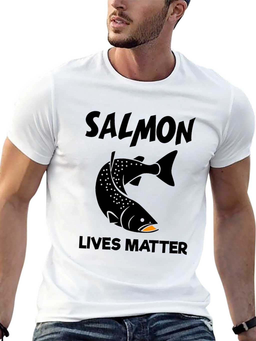 Salmon Lives Matter Graphic T-Shirt