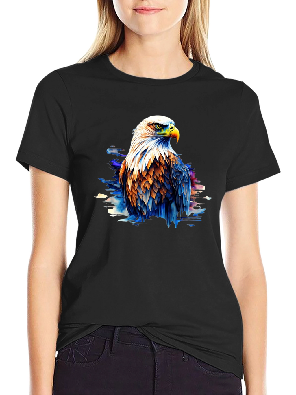 Eagle Graphic Black T-Shirt for Men