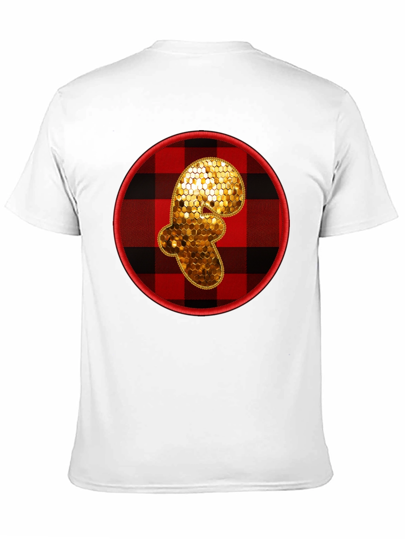 Plaid Ginger Man Graphic Tee - Holiday Festive Shirt