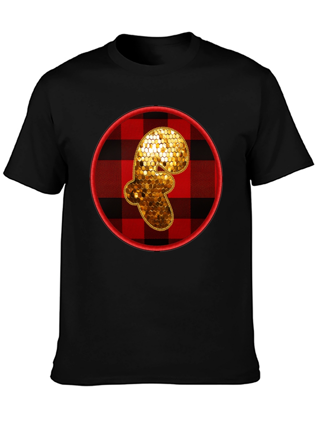Plaid Ginger Man Graphic Tee - Holiday Festive Shirt