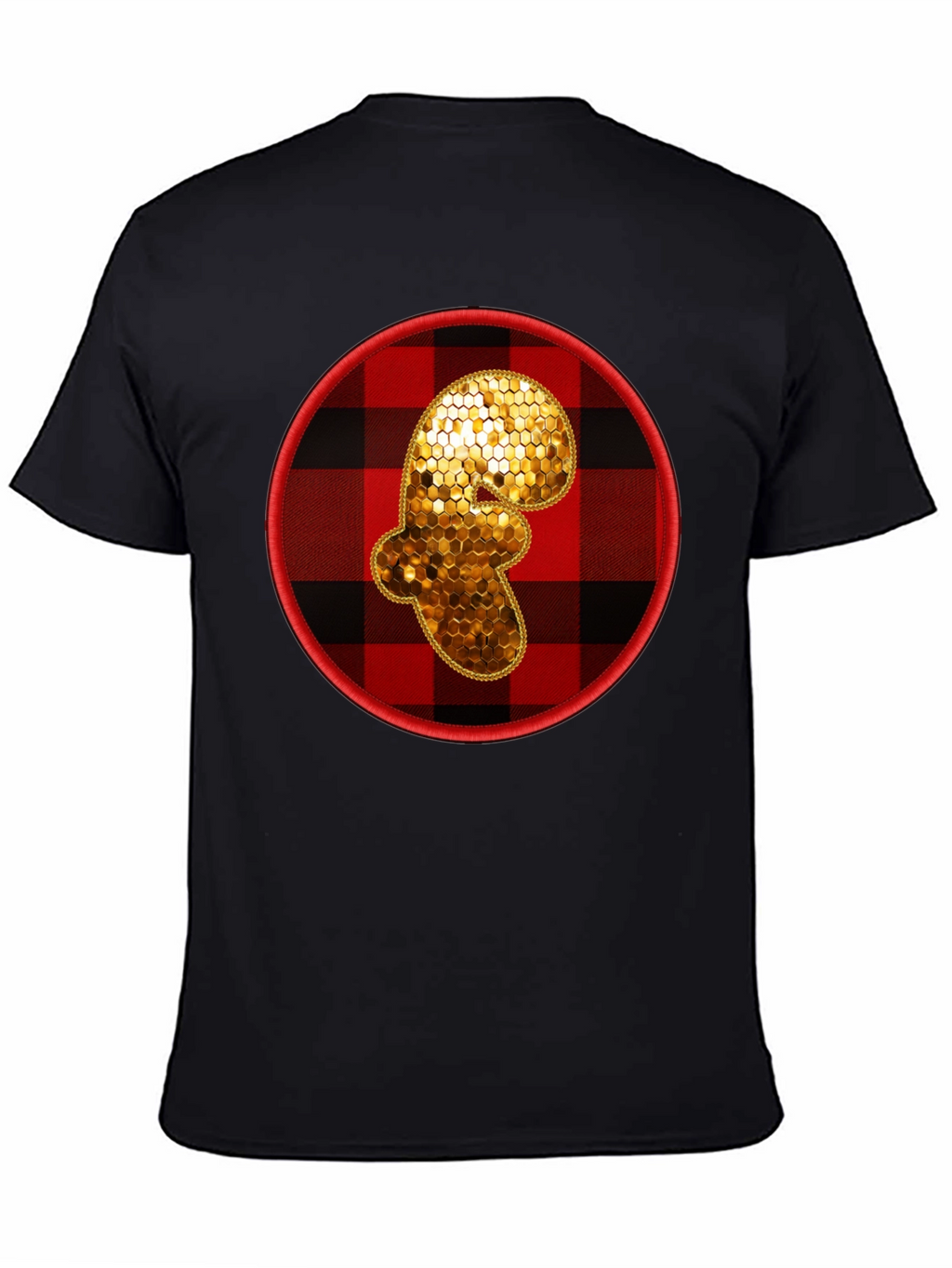 Plaid Ginger Man Graphic Tee - Holiday Festive Shirt