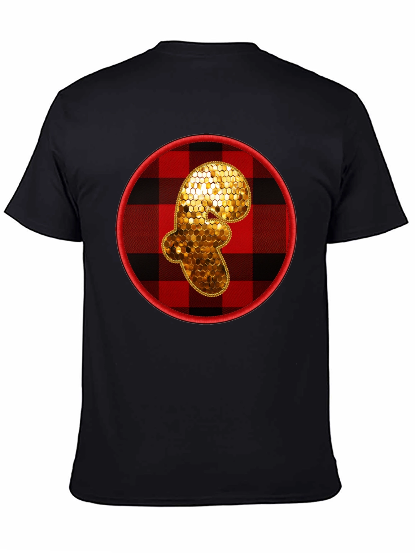 Plaid Ginger Man Graphic Tee - Holiday Festive Shirt