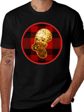 Plaid Ginger Man Graphic Tee - Holiday Festive Shirt