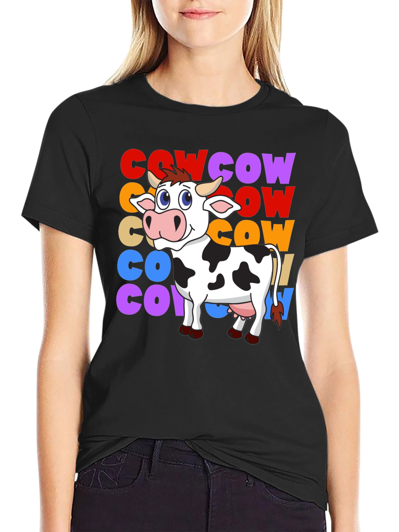 Cow Graphic T-Shirt - Fun Animal Tee
