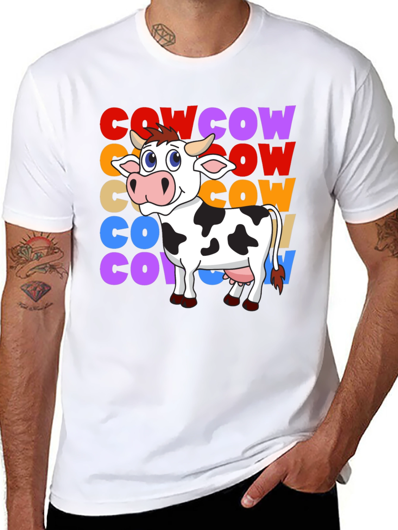 Cow Graphic T-Shirt - Fun Animal Tee