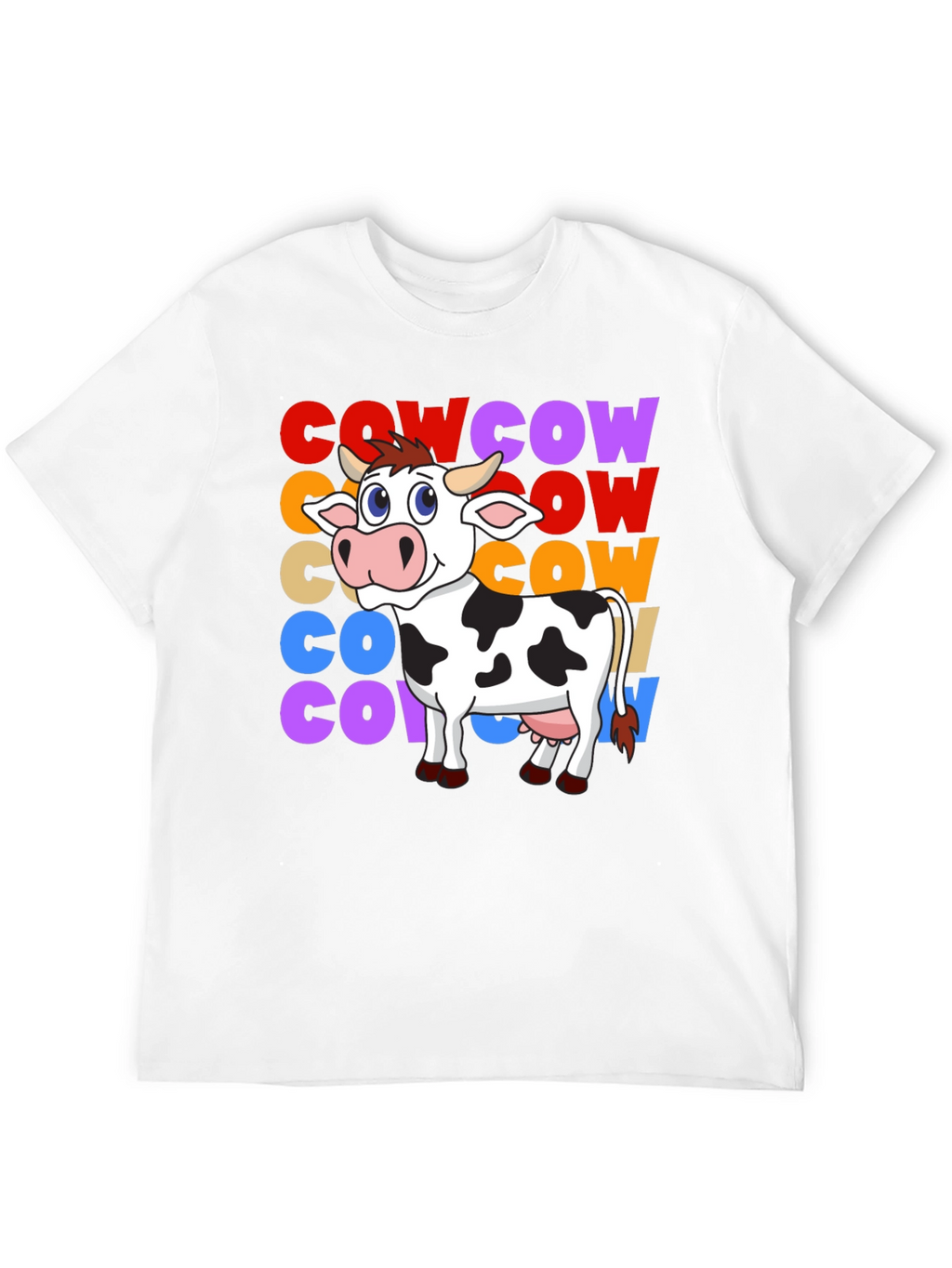 Cow Graphic T-Shirt - Fun Animal Tee