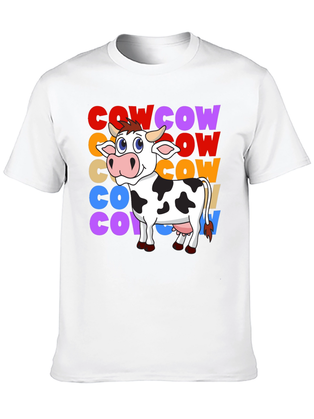Cow Graphic T-Shirt - Fun Animal Tee