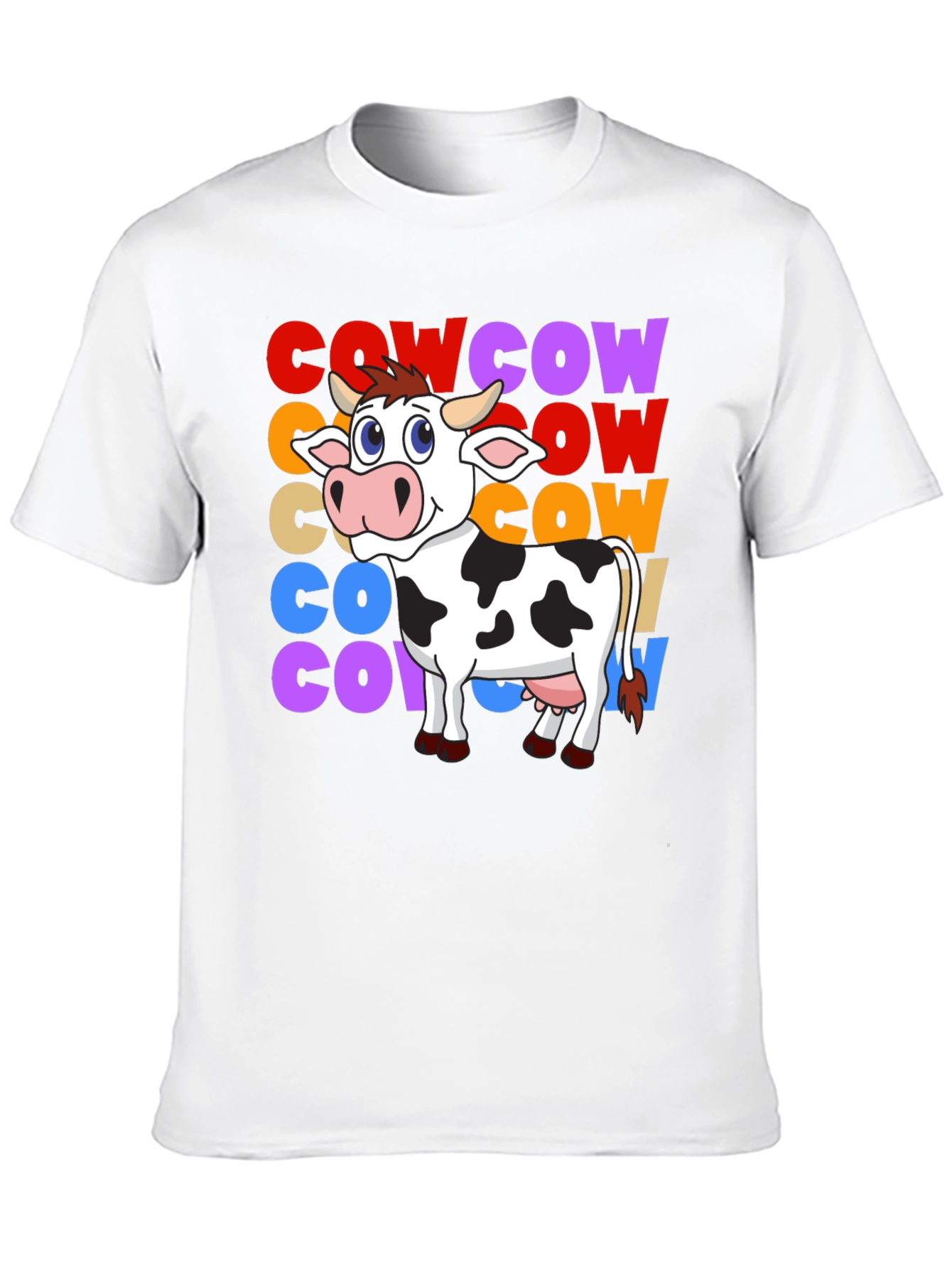 Cow Graphic T-Shirt - Fun Animal Tee