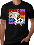 Cow Graphic T-Shirt - Fun Animal Tee