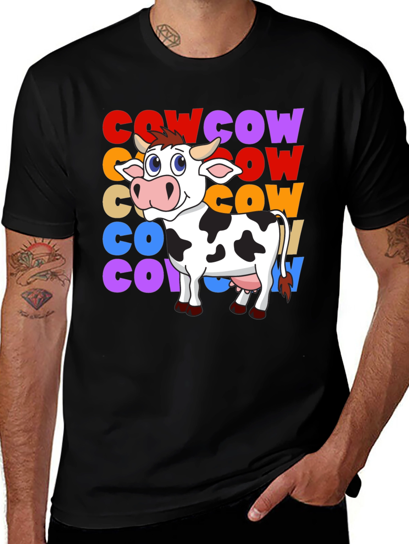 Cow Graphic T-Shirt - Fun Animal Tee